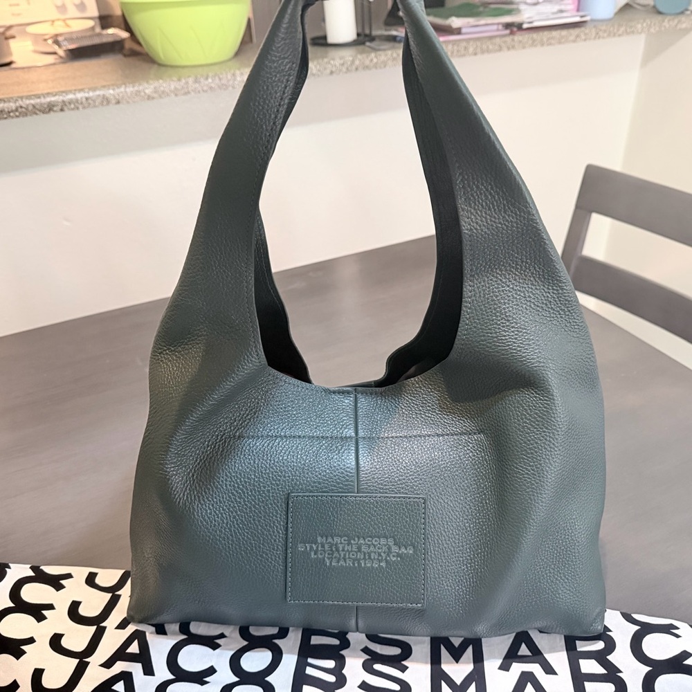 Marc Jacobs Dark Gray Leather Hobo Bag